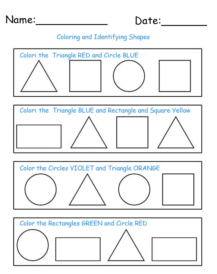 Free Printable Shapes And Colors Worksheets Akpblaster