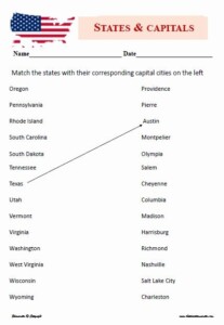 Free Printable States And Capitals Worksheets - easyworksheetprint.com