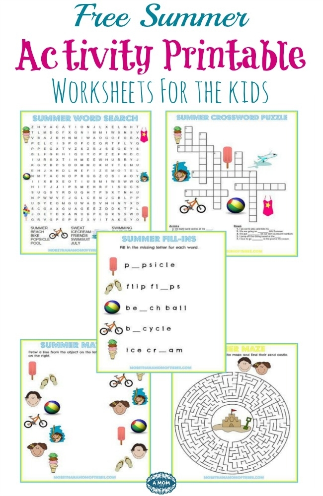 Free Printable Summer Worksheets Printable Worksheets