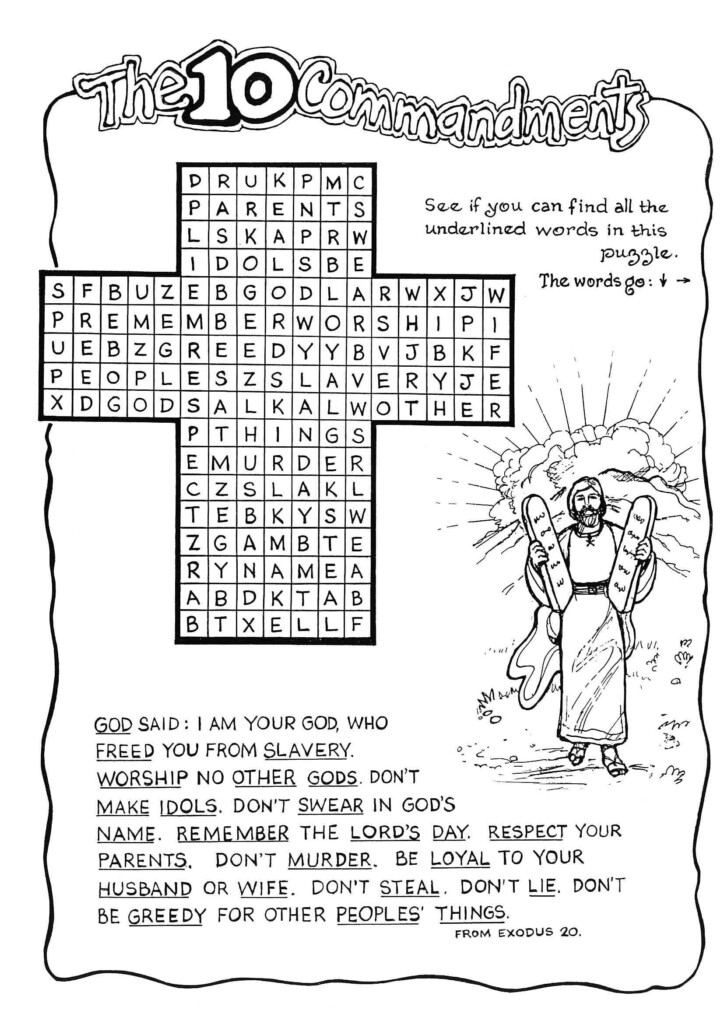 Free Printable Ten Commandments Worksheets Free Printable Templates