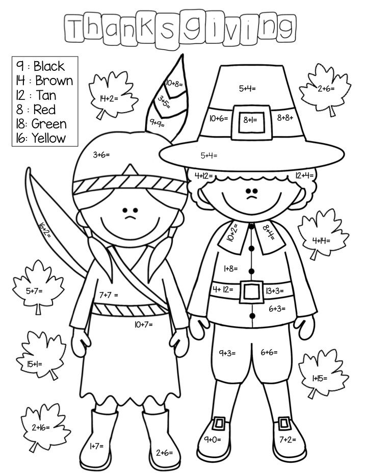 Free Printable Thanksgiving Math Worksheets For Kindergarten 