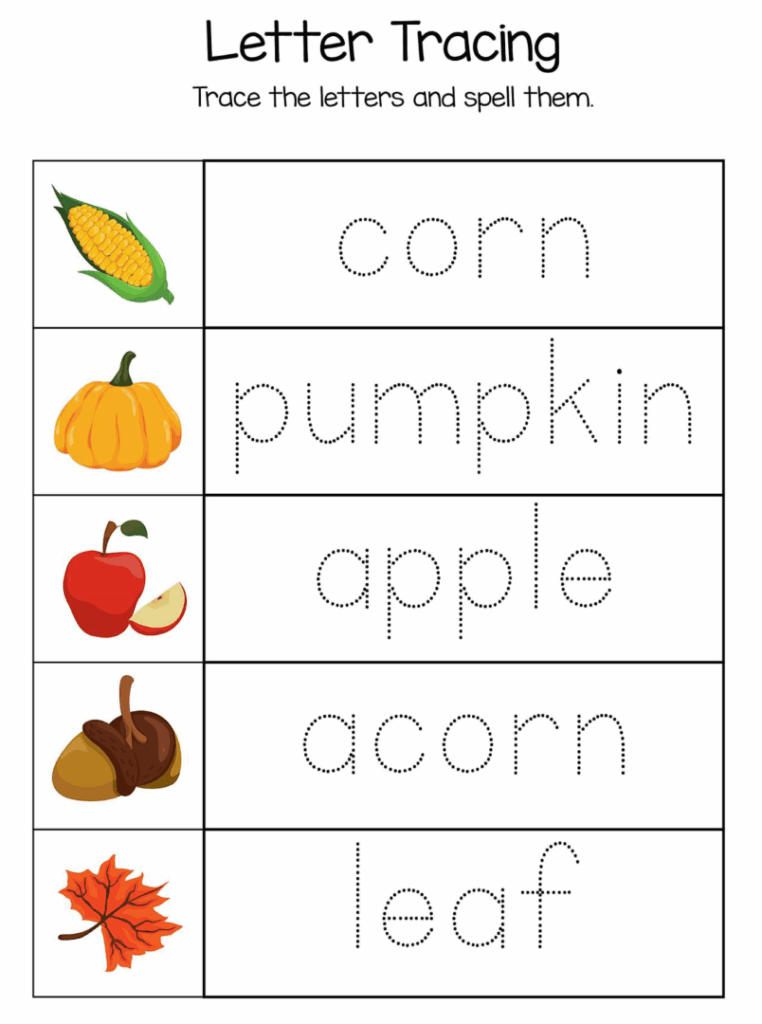 Free Printable Thanksgiving Worksheets For Kindergarten Printable 