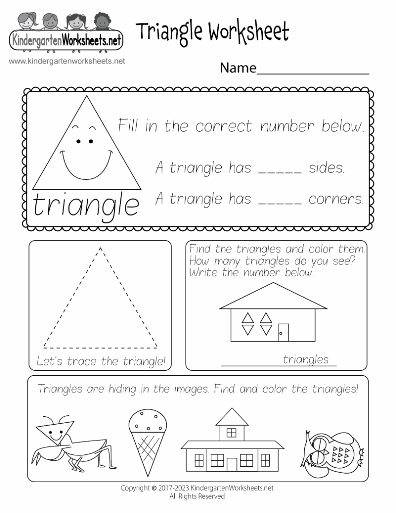 Free Printable Triangle Worksheet Worksheets Library