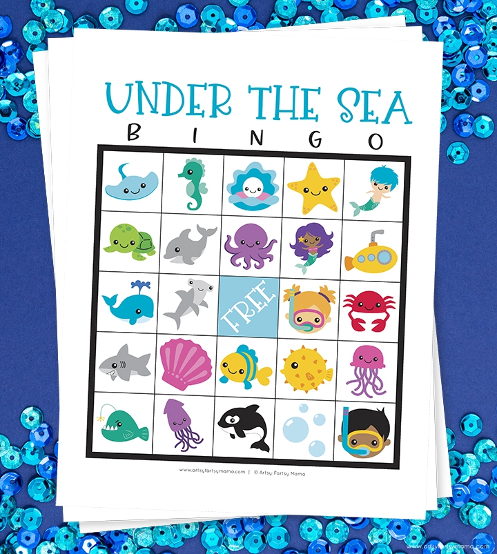 Free Printable Under The Sea Bingo Artsy fartsy Mama Worksheets Library