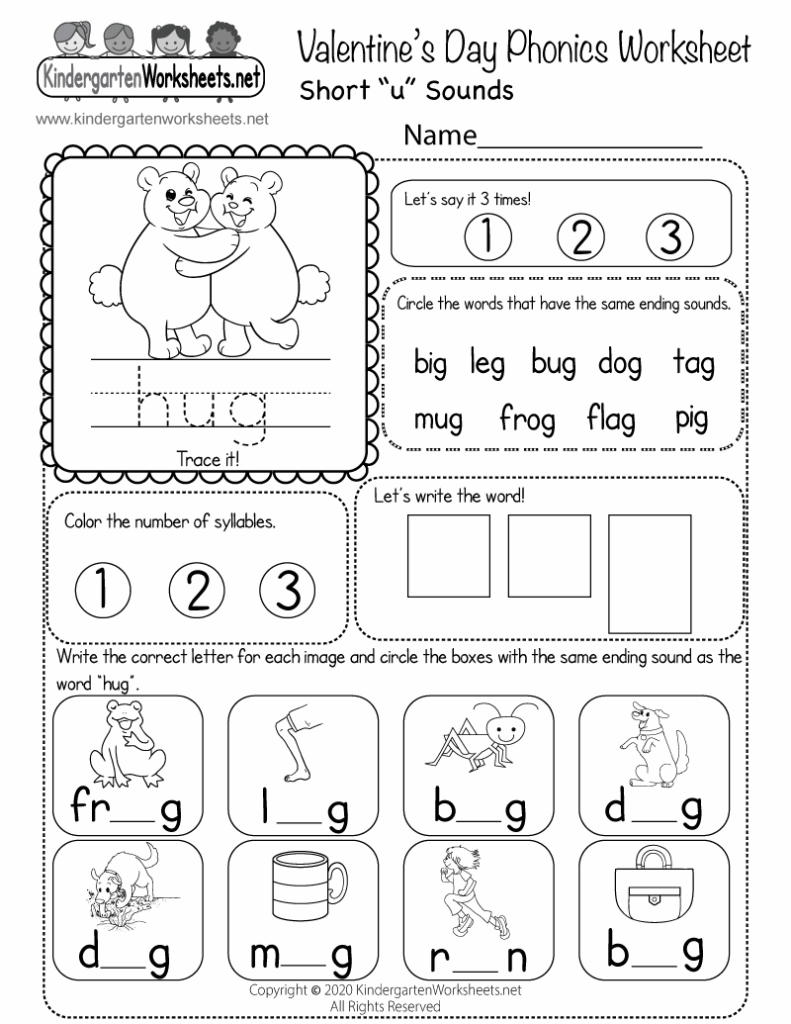Free Printable Valentine 39 s Day Activities Worksheet For Kindergarten
