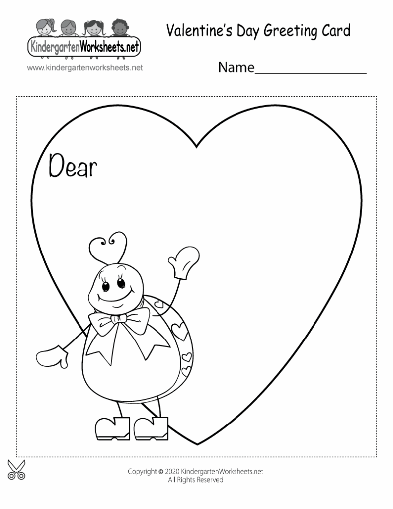 Free Printable Valentine 39 s Day Greeting Card For Kindergarten
