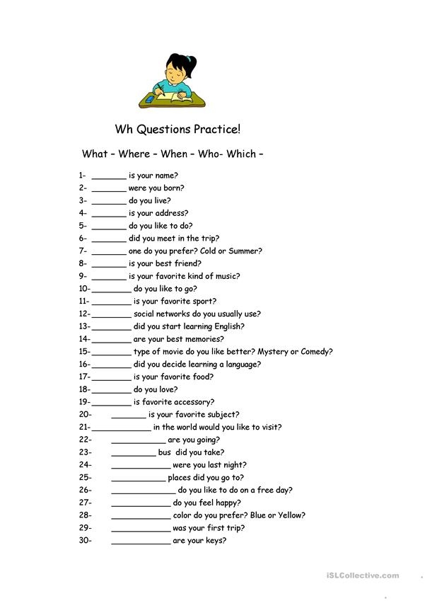 Free Printable Wh Questions Worksheets Printable Worksheets
