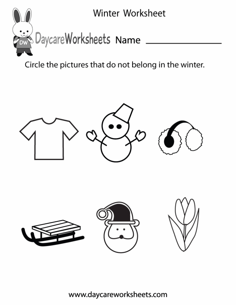 Free Printable Winter Preschool Worksheets Printable Worksheets
