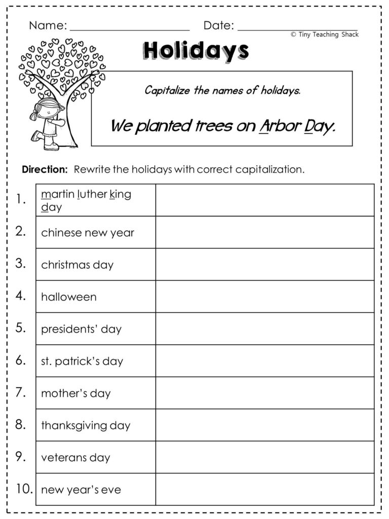 Free Printable Worksheets For Second Grade Printable Worksheets