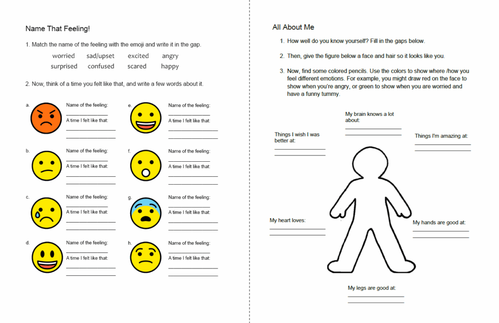 Free SEL Worksheets Wooden House Books