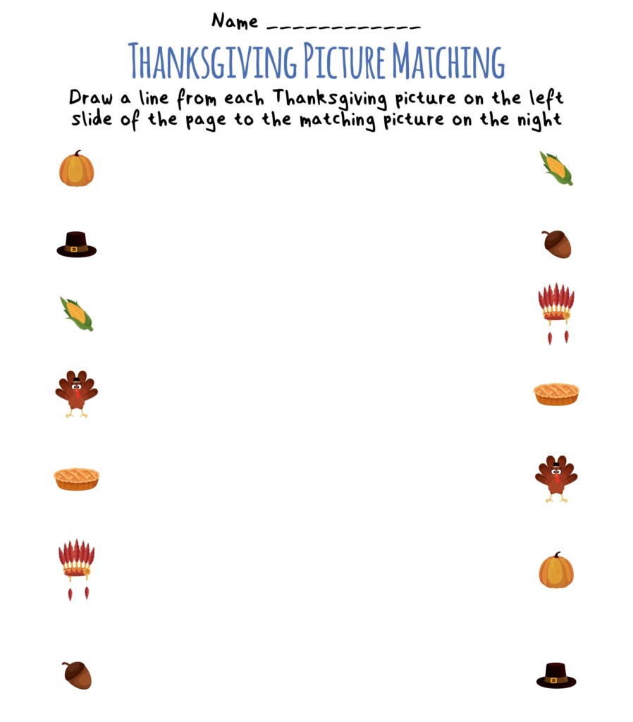 Free Thanksgiving Printable Worksheets Printable Calendars AT A GLANCE