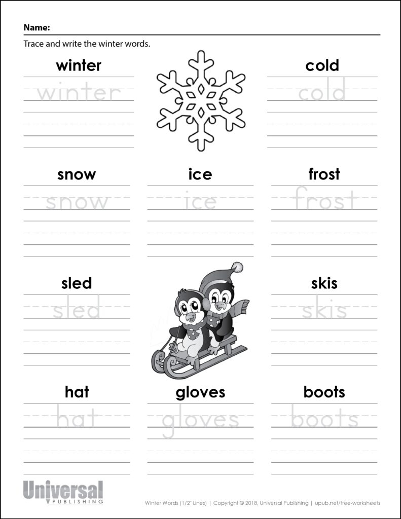 Free Winter Printable Worksheets Printable Worksheets
