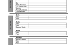 Genealogy Forms Individual Worksheet Fill Online Printable Fillable 