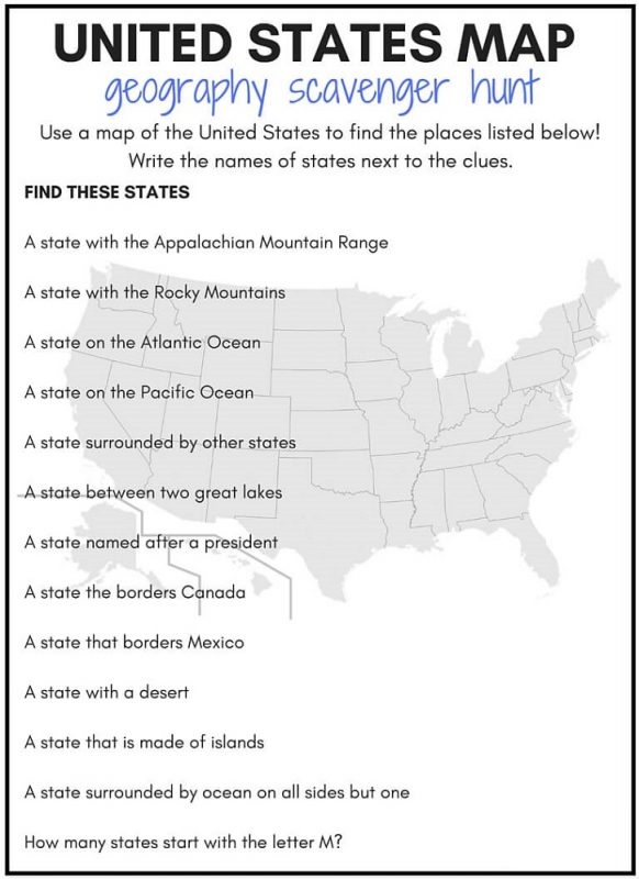 Geography Worksheets Selection Learning Printable