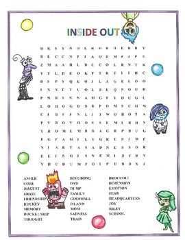 Inside Out Movie Worksheets Pdf Lilyap