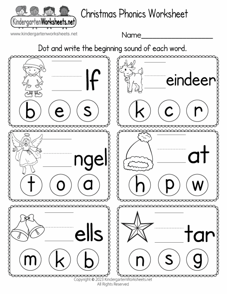 Kindergarten Christmas Worksheets Free Printables Printable Worksheets