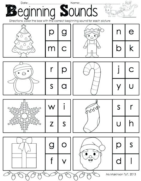 Kindergarten Christmas Worksheets Printables Free Printable Free 