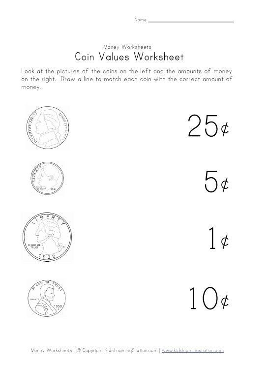 Kindergarten Money Worksheets Free Printable AlphabetWorksheetsFree