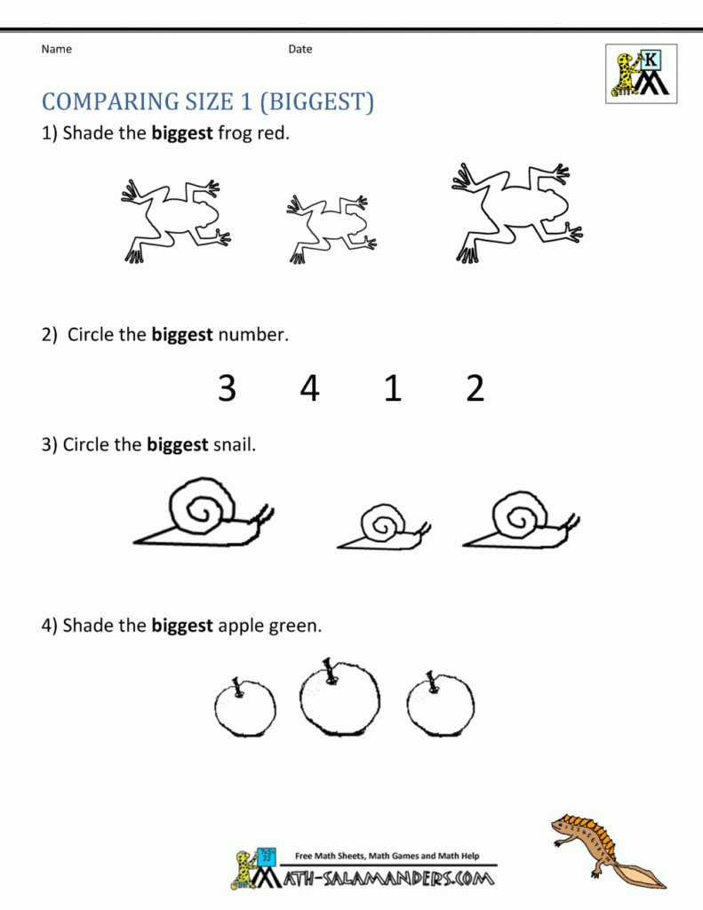 Kindergarten Worksheets Math Kindergarten