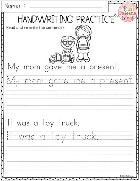 Kindergarten Writing Worksheets Education Worksheets Library