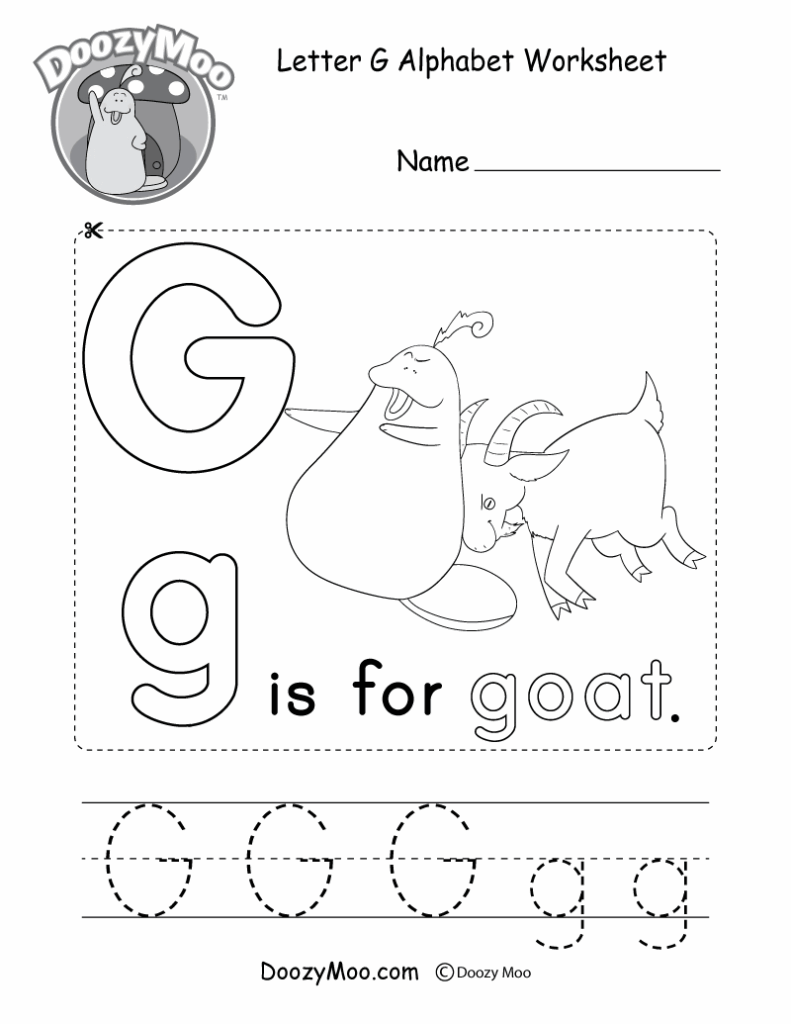 Letter G Alphabet Activity Worksheet Doozy Moo Letter G Printable 