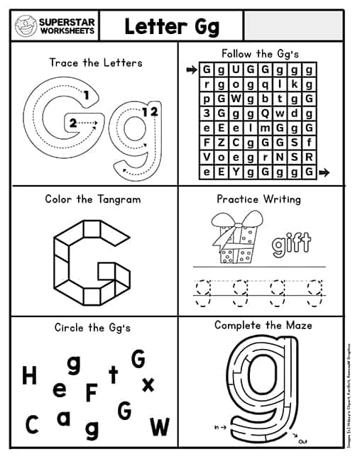 Letter G Template Free Printable Kindergarten Infoupdate