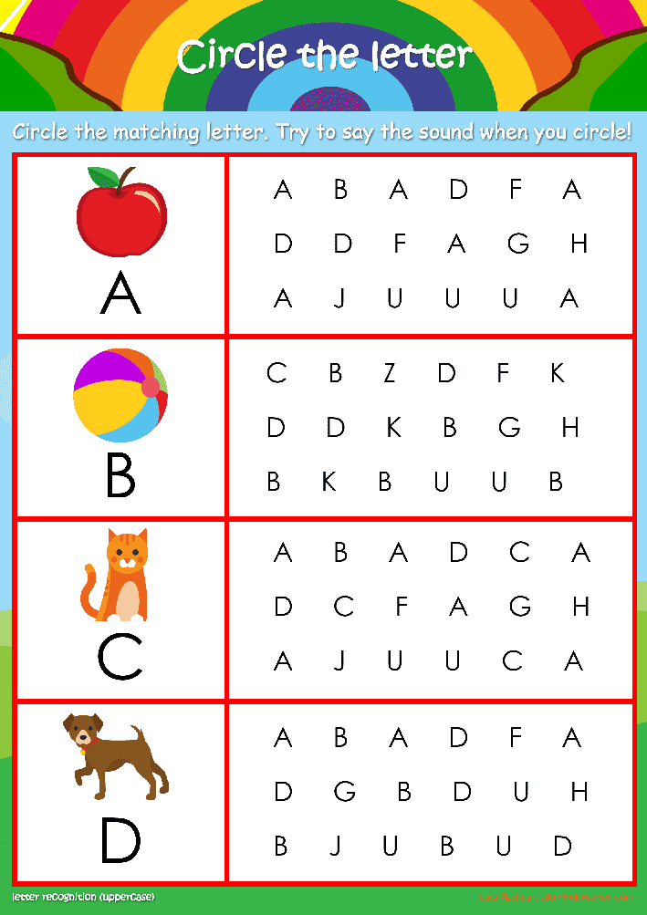 Letter Recognition Worksheets Alphabet Worksheets Kindergarten Letter