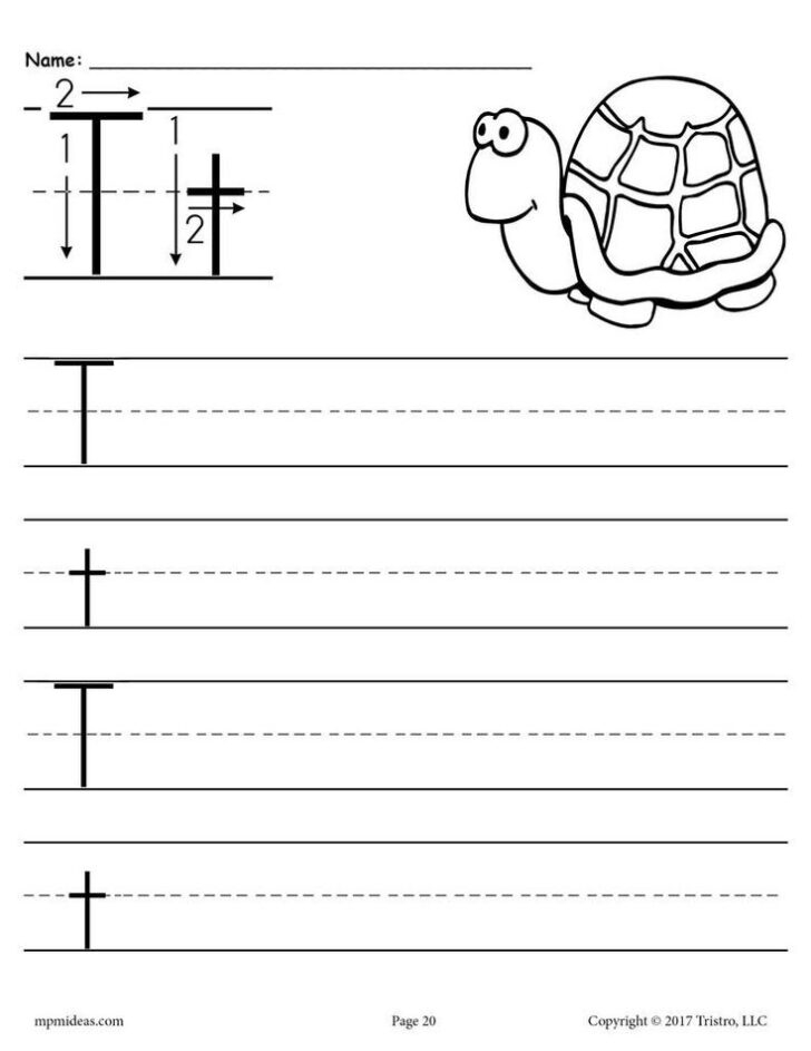 Letter T Printable Activities Letter Tracing Worksheets