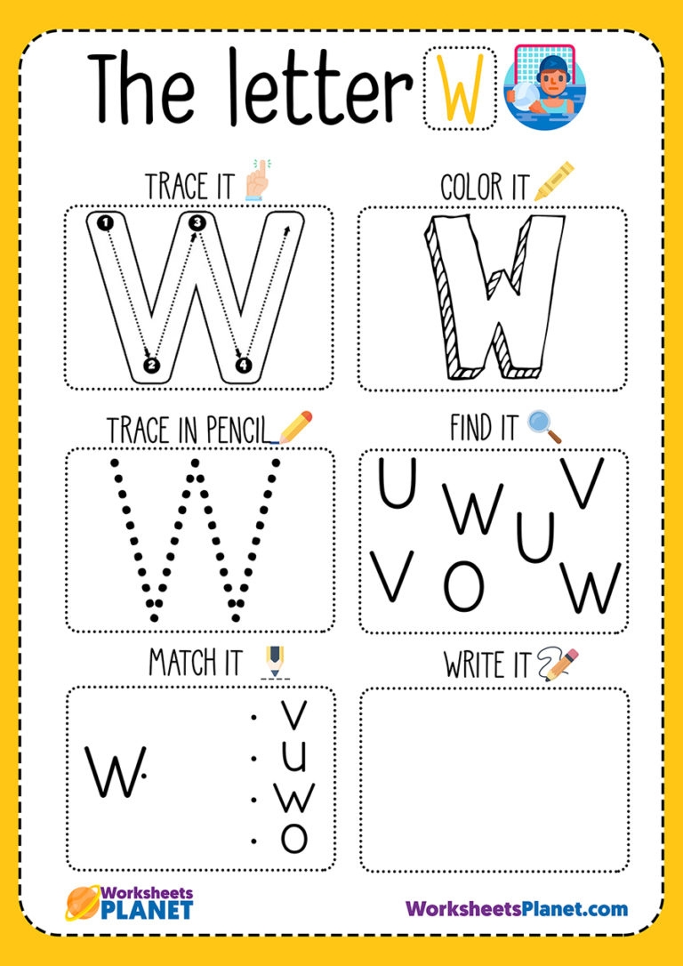 Letter W Worksheets Letter Tracing Worksheets