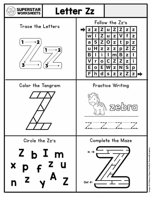 Letter Z Worksheets Superstar Worksheets Worksheets Library