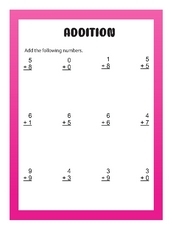 Math Worksheets For 1St Graders 56 Printable PDF Template