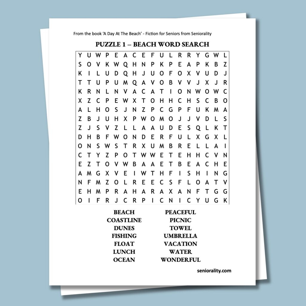 Memory EASY Word Search Puzzle For Dementia Patients Worksheets 