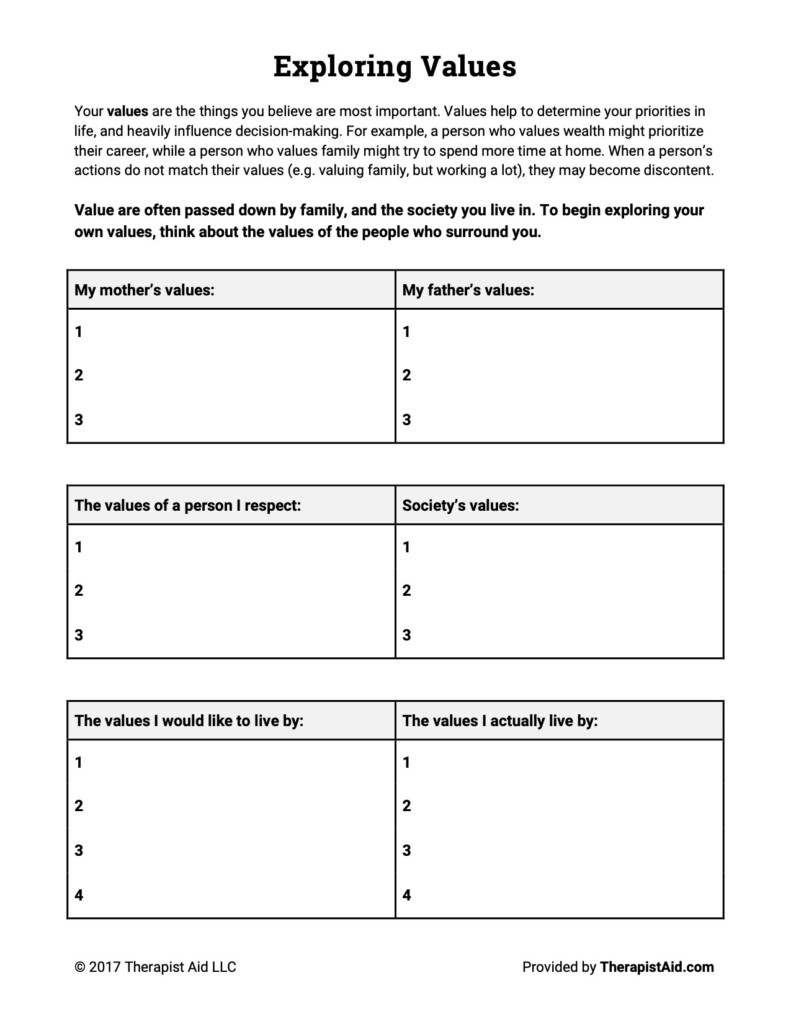 Mental Health Worksheets Printable Ronald Worksheets