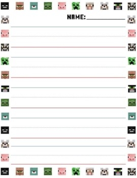Minecraft Printable TPT Worksheets Library