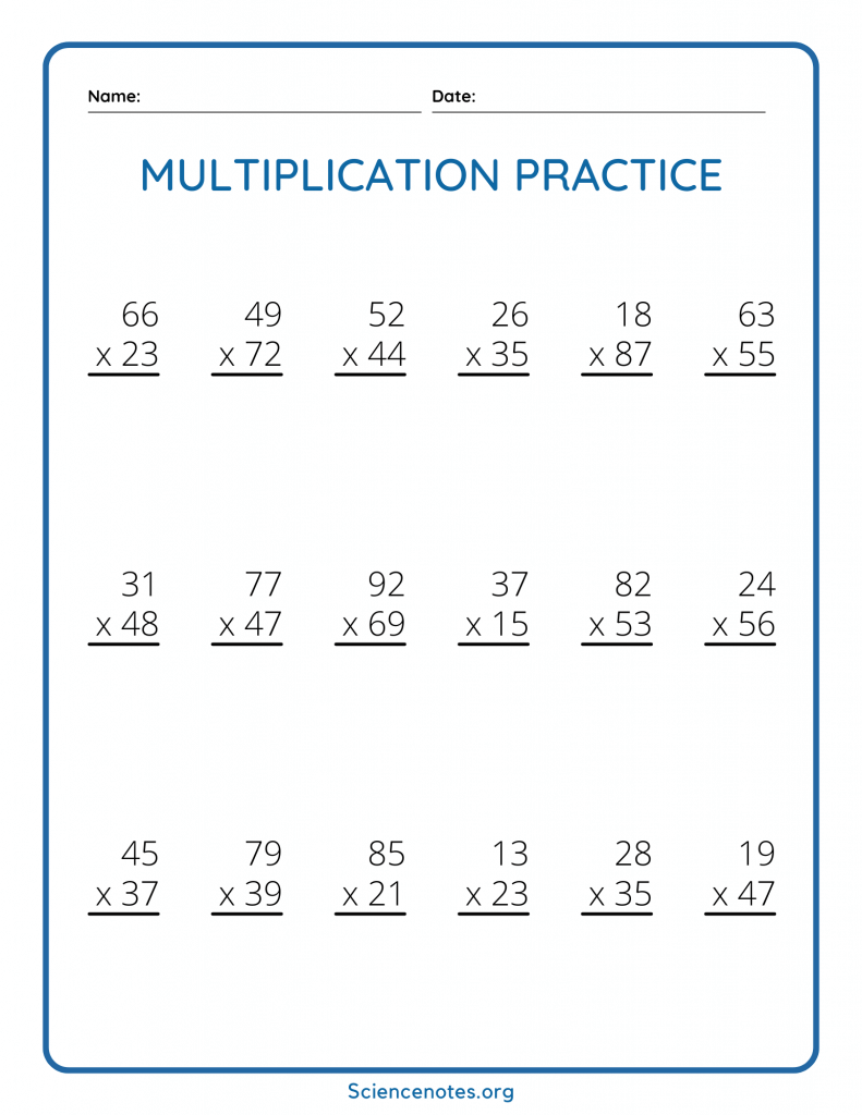 Multi Digit Multiplication Worksheets Printable Worksheets