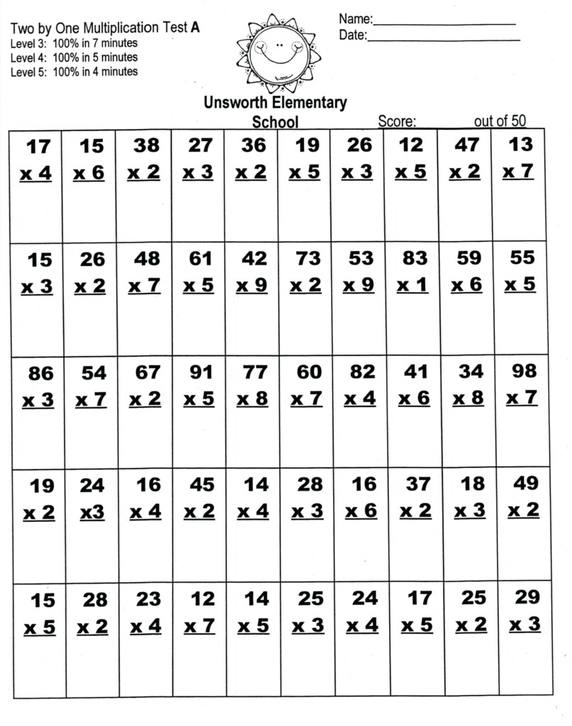 Multiplication Worksheets Free Printable Multiplication Worksheets