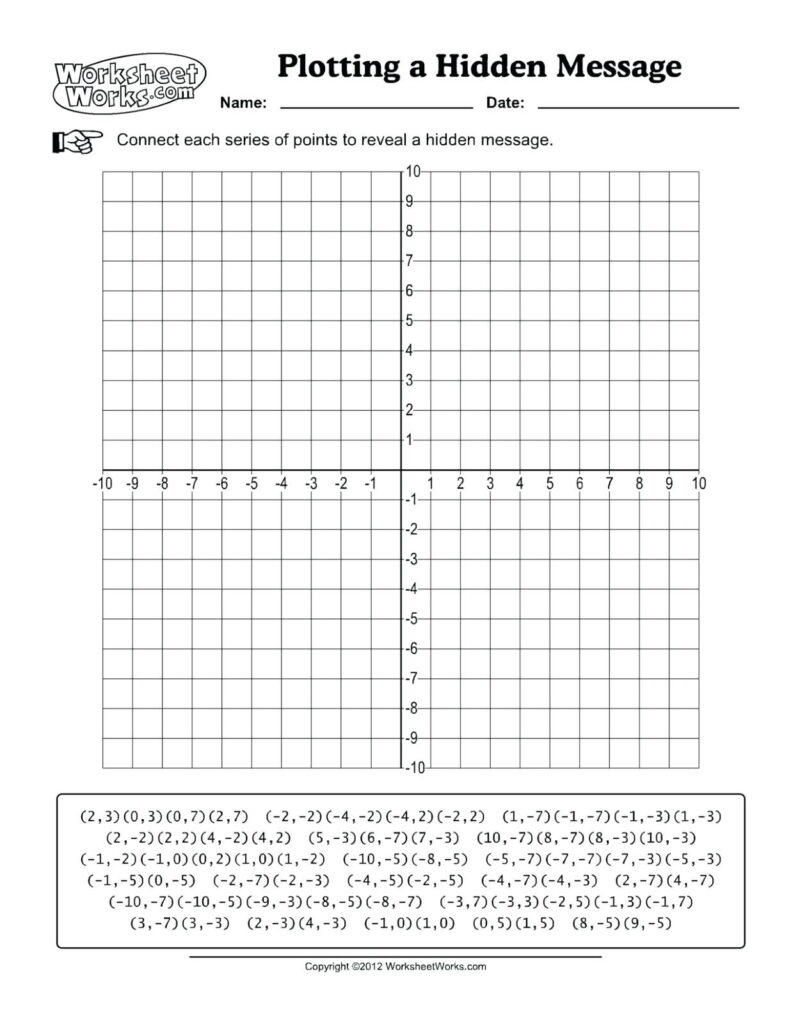 Mystery Free Printable Coordinate Graphing Pictures Worksheets