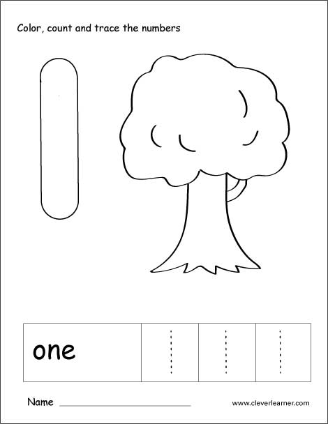 Number 1 Printable Worksheets