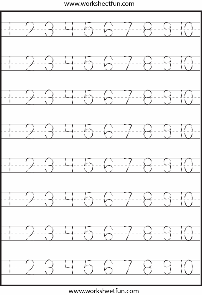 Number Tracing Worksheets For Preschoolers PreschoolWorksheet Number Tracing Worksheets For Preschoolers PreschoolWorksheet