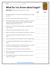 Nutrition Worksheets Worksheets Library