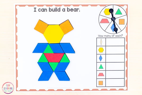Pattern Block Worksheets Worksheets For Kindergarten