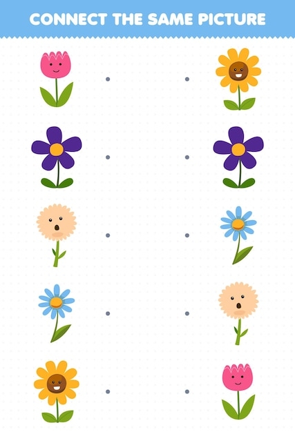 Premium Vector Education Game For Children Connect The Same 