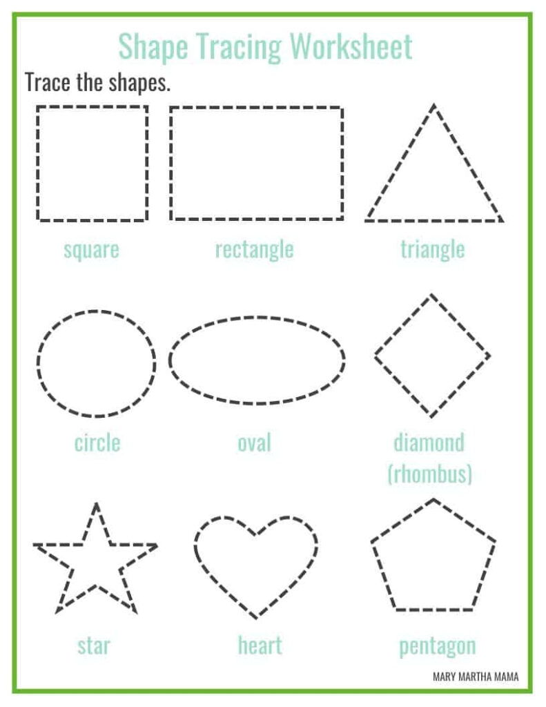 Preschool Free Printable Shapes Worksheets Printable Worksheets