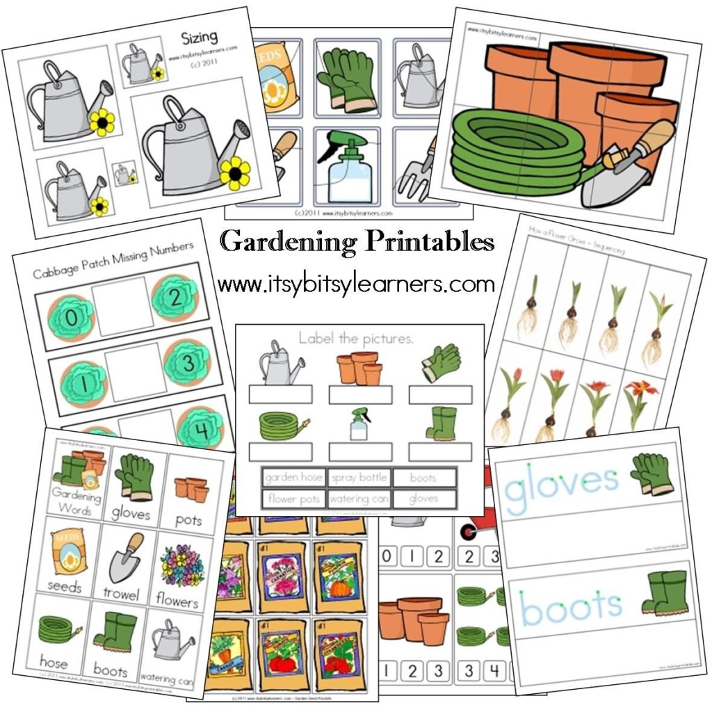 Preschool Gardening Worksheets Printable Printable Templates Free