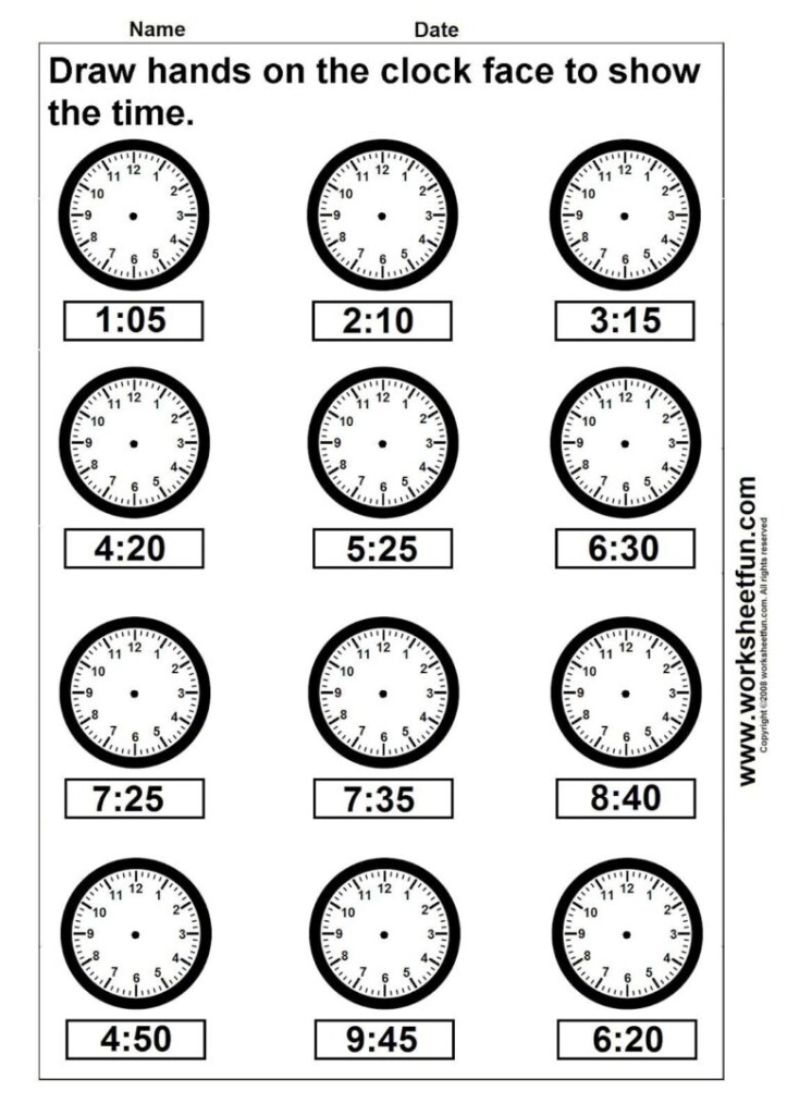 Printable Clock Worksheets Grade 2 Printable Worksheets