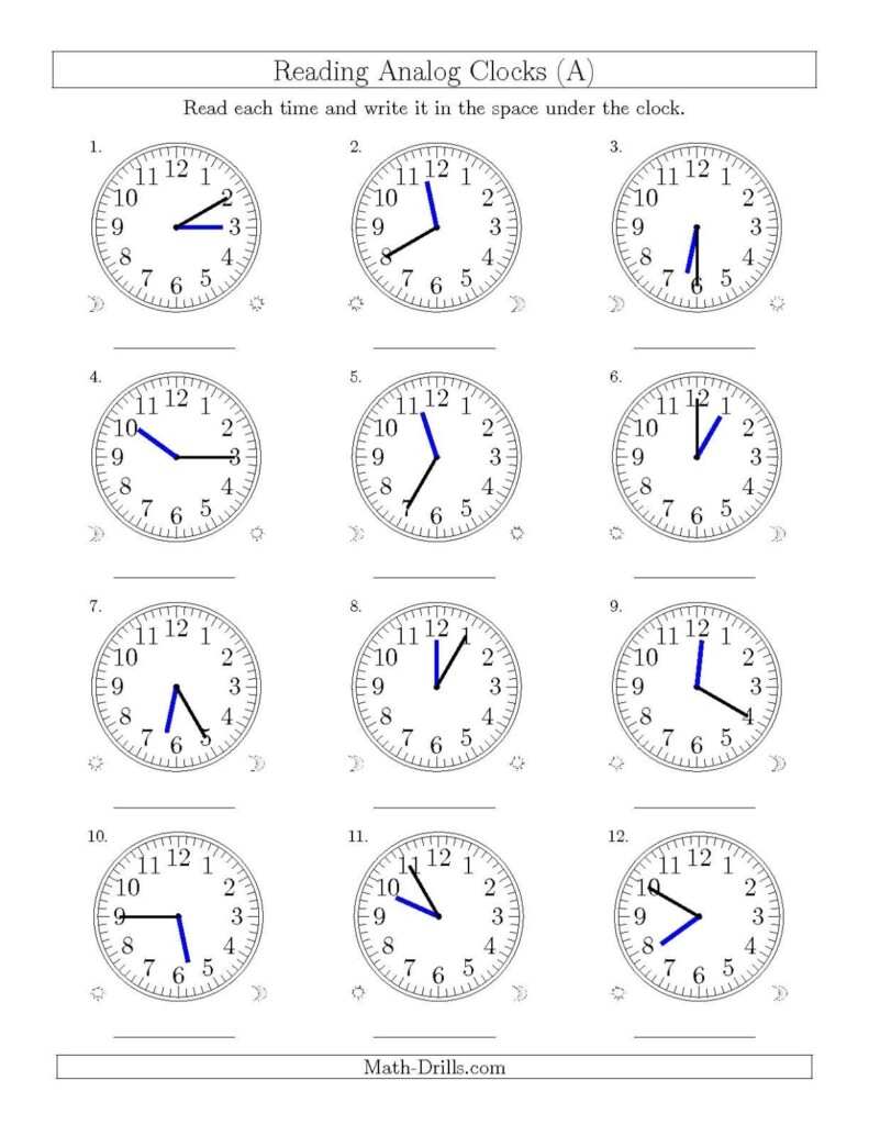 Printable Clock Worksheets Peggy Worksheets