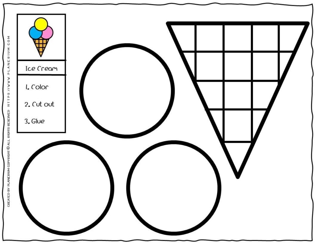 Printable Color Cut And Glue Worksheets