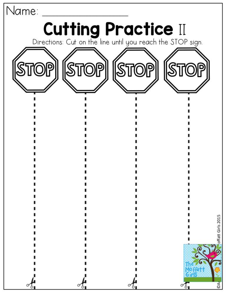 Printable Cutting And Pasting Worksheets For Preschoolers Pdf 