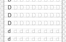 Printable Dotted Letter D Tracing Pdf Worksheet Free Printable 