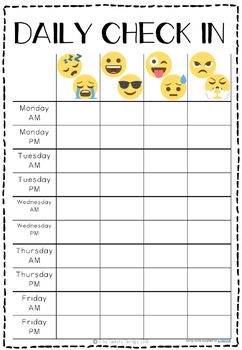 Printable Emotional Check In Worksheet